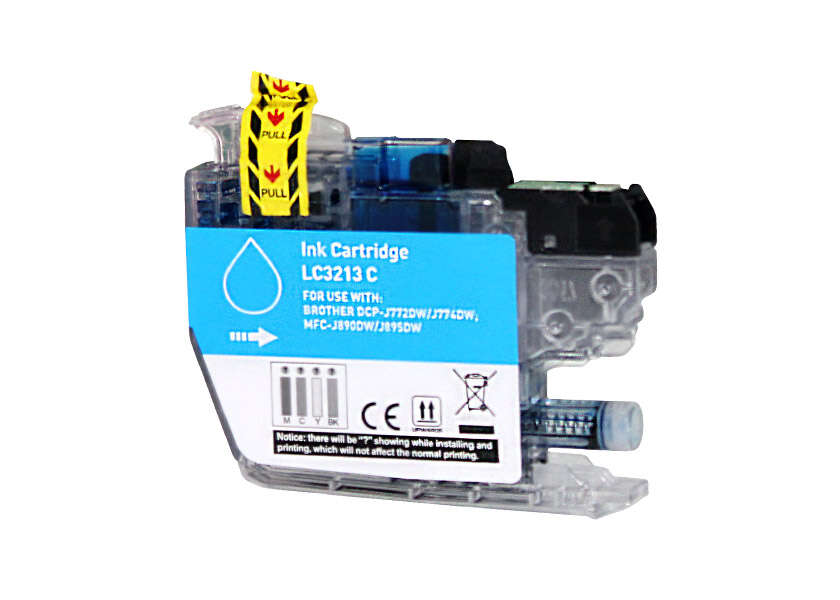 brother lc3213/lc3211 cyan cartucho de tinta generico reemplaza lc3213c/lc3211c