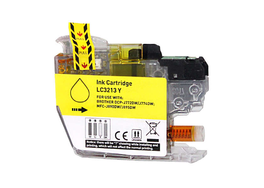 brother lc3213/lc3211 amarillo cartucho de tinta generico reemplaza lc3213y/lc3211y