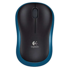 logitech m185 raton inalambrico 1000dpi 3 botones uso ambidiestro color negro/azul