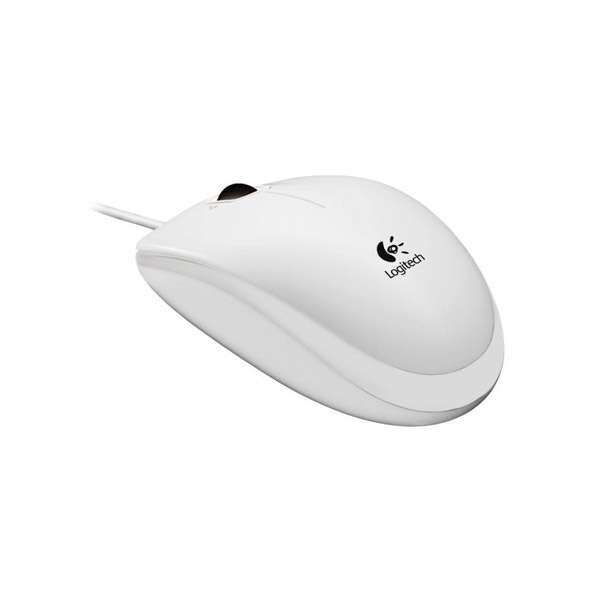 logitech b100 raton usb 800dpi 3 botones uso ambidiestro cable de 1.80m color blanco