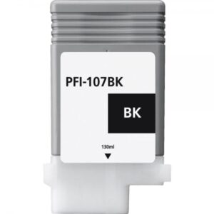 canon pfi107 negro cartucho de tinta generico reemplaza pfi107bk/6705b001