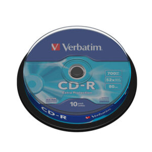 verbatim cd r 52x 700mb (tarrina 10 uds)