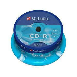 verbatim cd r 52x 700mb (tarrina 25 uds)
