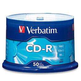 verbatim cd r 52x 700mb (tarrina 50 uds)