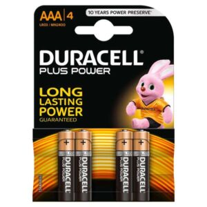 duracell mn2400b4 pilas alcalinas aaa lr03 1.5v plus power (4 unidades)