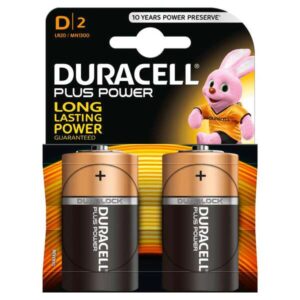 duracell mn1300b2 pilas alcalinas d lr20 1.5v plus power (2 unidades)