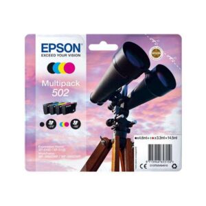 epson 502 pack de 4 cartuchos de tinta originales c13t02v64010