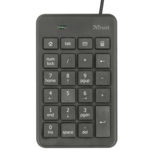 trust xalas teclado numerico usb ultra delgado 23 teclas perfil bajo cable de 1.50m color negro