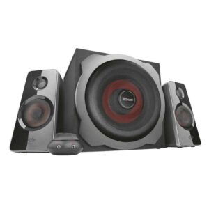 trust gaming gxt 38 tytan altavoces 2.1 120w subwoofer de madera 30w cable 1.40m color negro