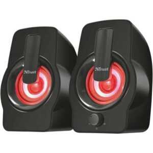 trust gemi altavoces usb 2.0 12w iluminacion rgb control de volumen cable de 1.40m color negro