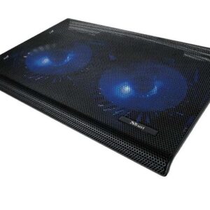 trust base de refrigeracion para portatil hasta 17.3" usb iluminacion led azul 2 ventiladores de 125mm 800 rpm 360 x 280mm cable de 55cm color negro
