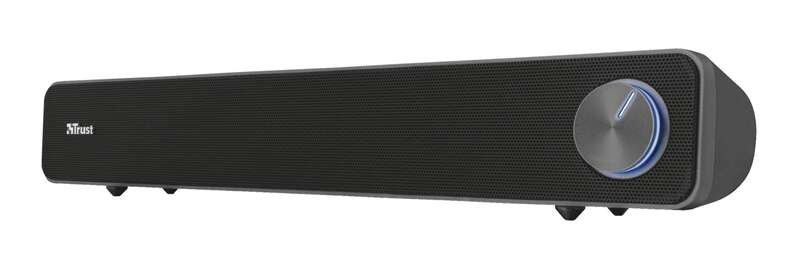 trust 22946 altavoz barra de sonido arys 12w usb negro
